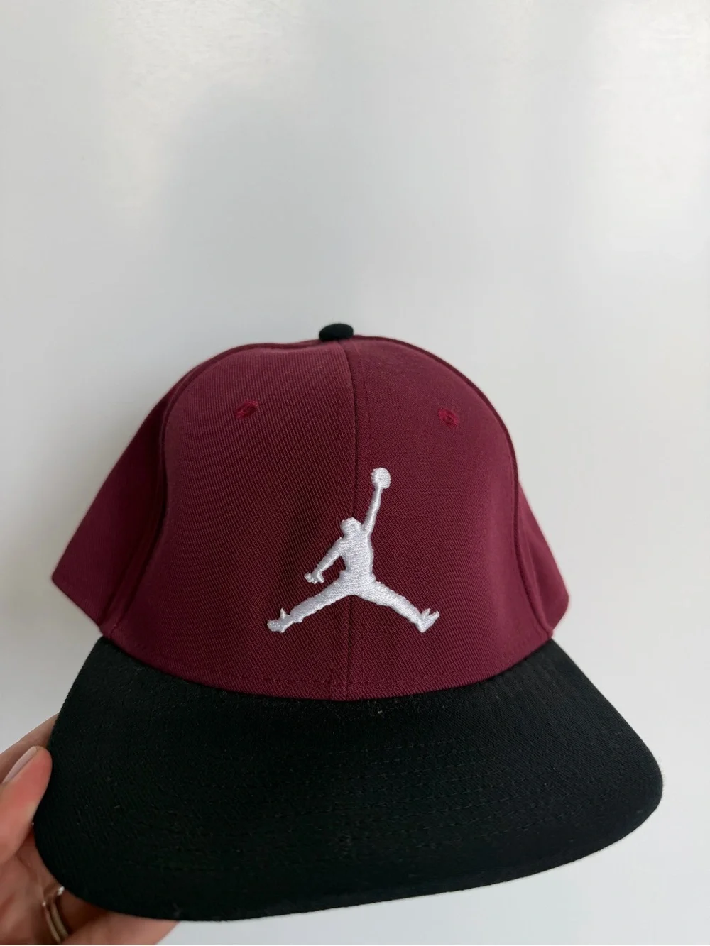 Jordan Maroon and Black Embroidered Jumpman Cap
